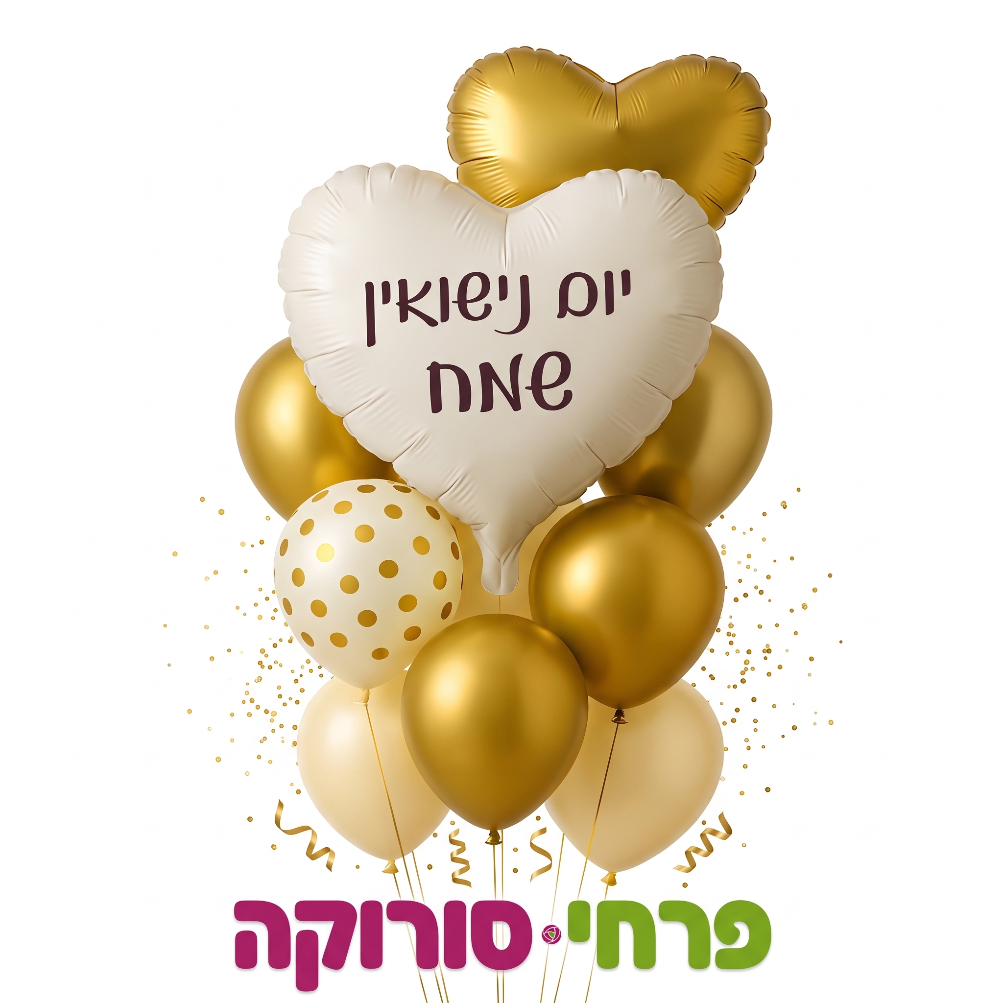 זר בלונים יום נישואין שמח