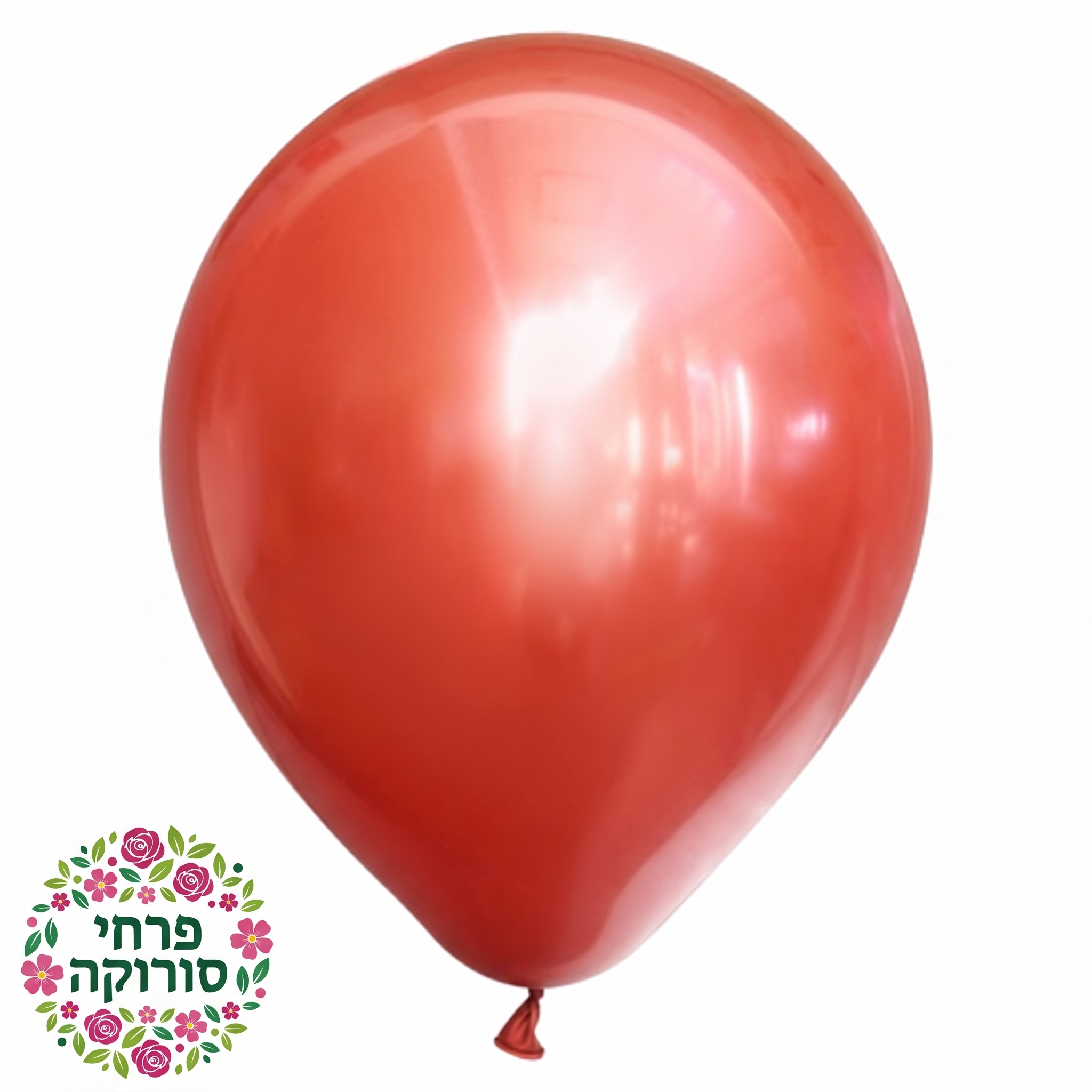 בלון חלק מגומי – אדום
