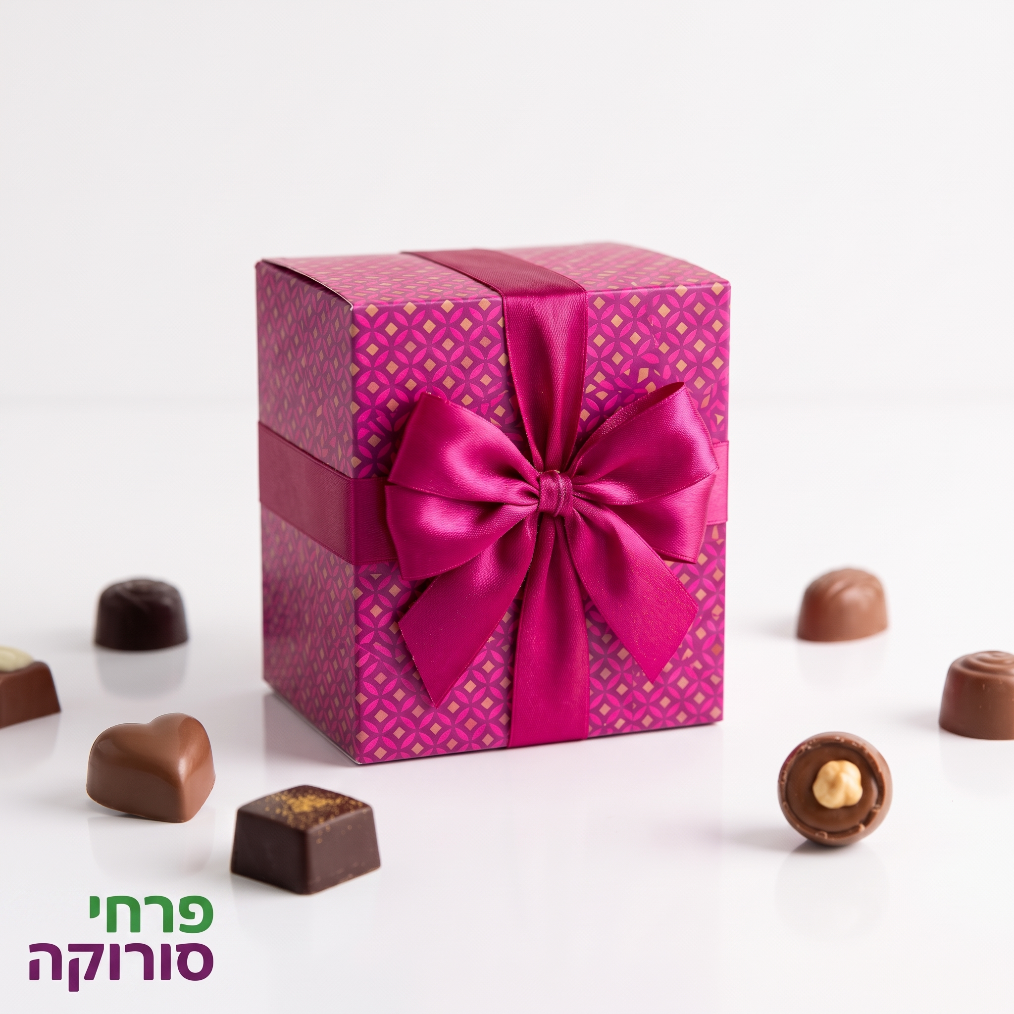 קופסת פרלינים ושוקולד בלגי מהודרת